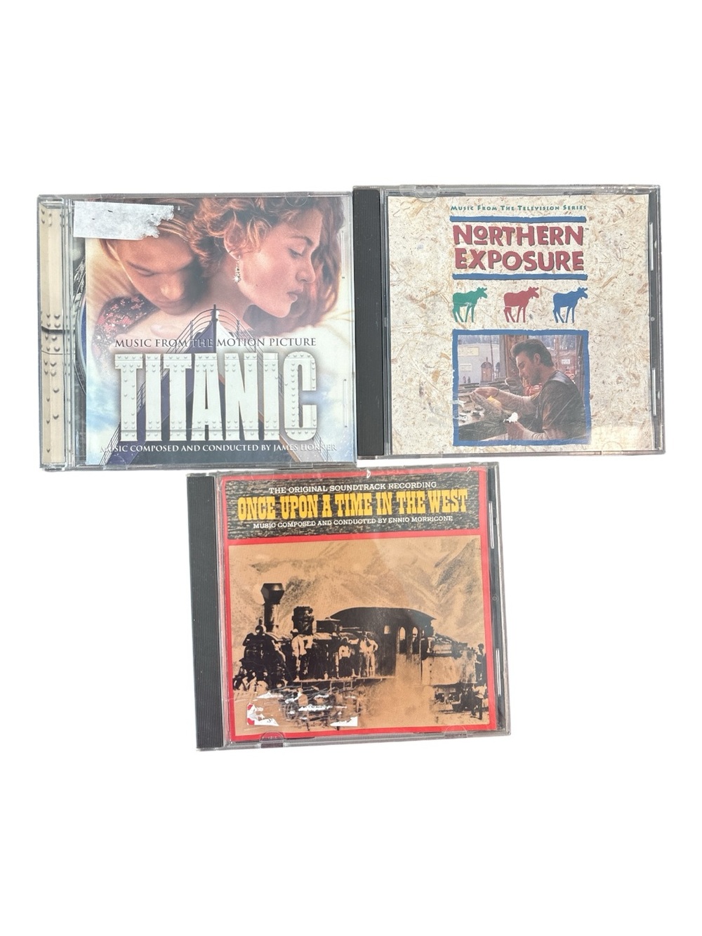 CD’s of Titanic soundtrack, Northern Exposure & once Upon A Time In the West
